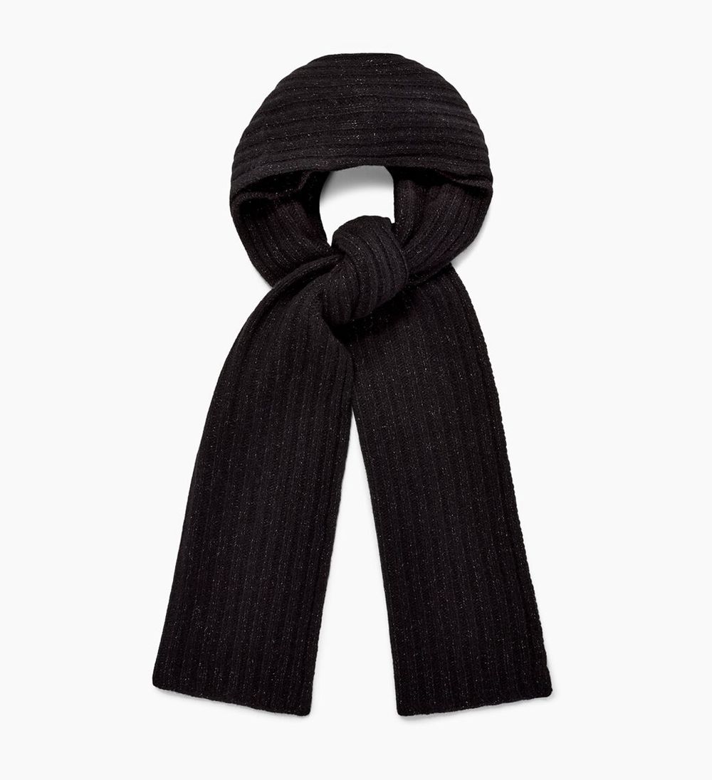 Ugg Pippa Rib Knit - Womens Scarfs - Black - NZ (0917RLWXE)